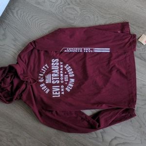 NWT Levi's jersey knit lightweight hoodie L